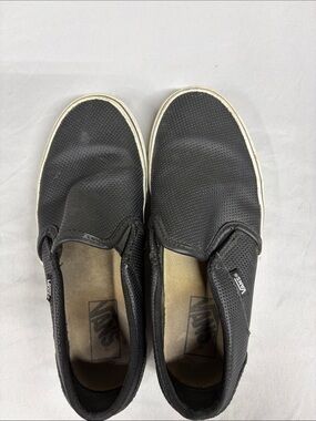 Vans Black Perforated Slip-On Loafers